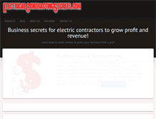 Tablet Screenshot of electricalcontractingsecrets.com